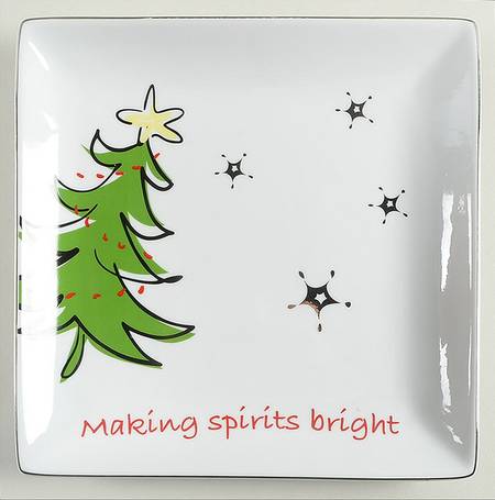 Modern Jingles Square Salad Plate