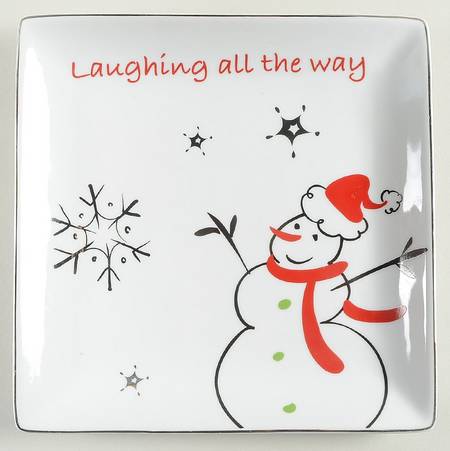 Modern Jingles Square Salad Plate