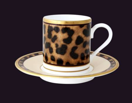 Desert Leopard Espresso Cup and Saucer Set