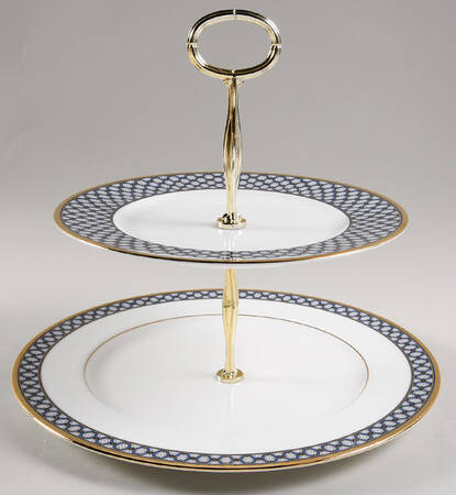 Blueshire 6 5/8"-10"  2 Tiered Serving Tray (Dp, Sp) HC