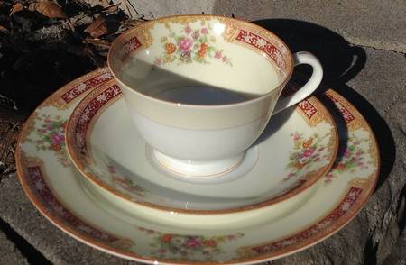 N4571 Footed Cup & Saucer Set