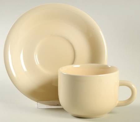Bravo Vanilla Flat Cup & Saucer Set