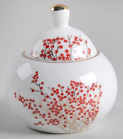 Red Berry Sugar Bowl & Lid