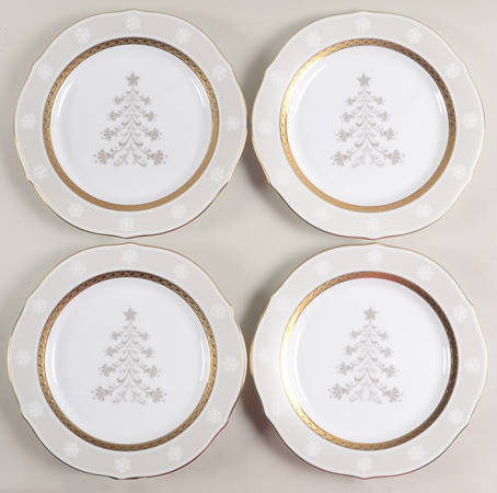 Charlotta Gold Accent Luncheon Plate - Set of 4