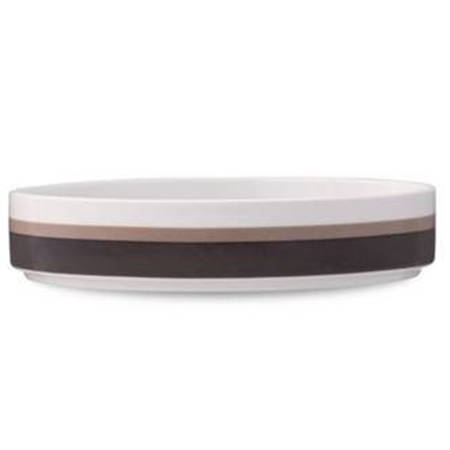 Colorstax Stripe Brown 7" Deep Plate