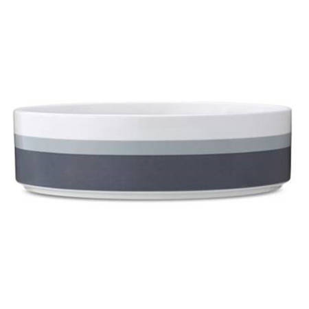 Colorstax Stripe Grey 10" Round Serving Bowl