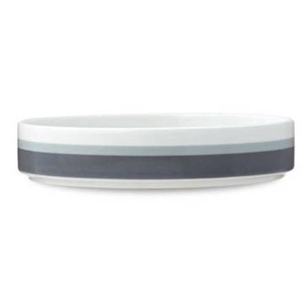 Colorstax Stripe Grey 7" Deep Plate