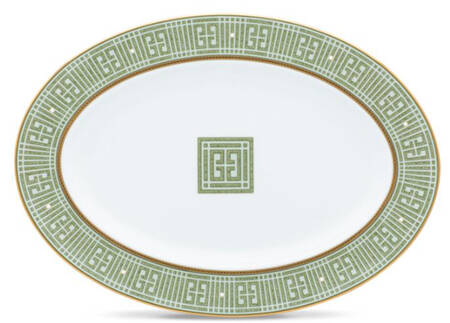 Infinity Green Gold 14" Oval Serving Platter