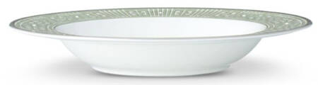 Infinity Green Platinum Rim Soup Bowl