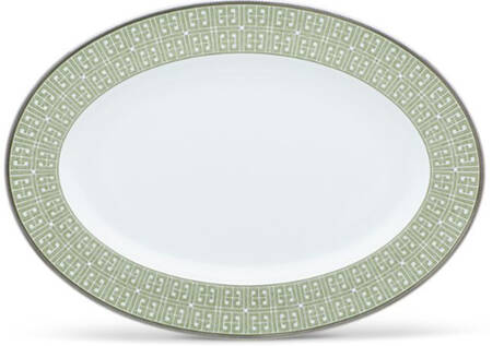Infinity Green Platinum 16" Oval Serving Platter