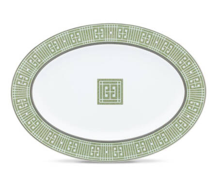 Infinity Green Platinum 14" Oval Serving Platter