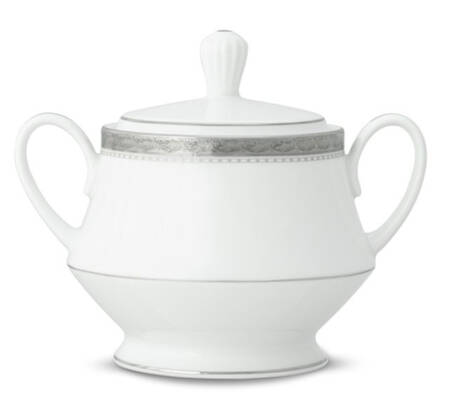 Charlotta Platinum Sugar Bowl & Lid