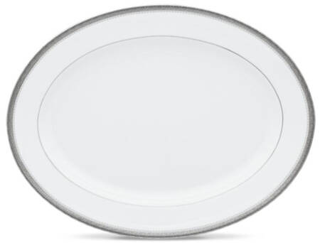 Charlotta Platinum 14" Oval Serving Platter