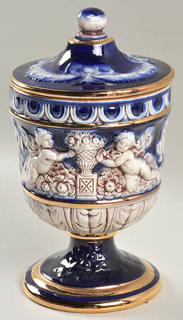 Cherub 9" Footed Urn with Lid
