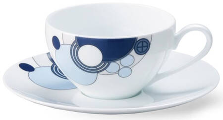 Imperial Cabaret Blue Flat Cup & Saucer Set