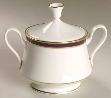 Annapolis Blue Sugar Bowl & Lid by Oxford (Div of Lenox)
