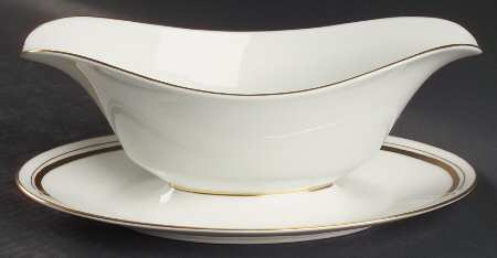 Andover Gravy Boat with Attached Underplate by Oxford (Div of Lenox)