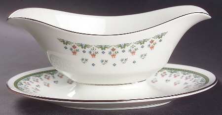Ashley Gravy Boat with Attached Underplate by Oxford (Div of Lenox)