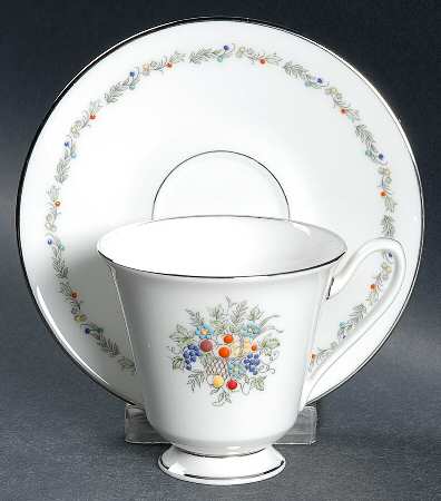 Carlyle Footed Demitasse Cup & Saucer Set by Oxford (Div of Lenox)