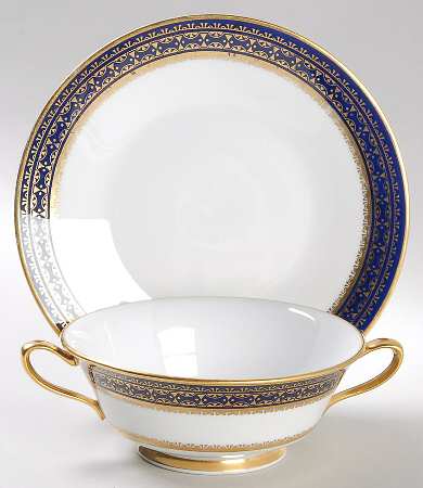 Cortina Footed Cream Soup Bowl & Saucer Set