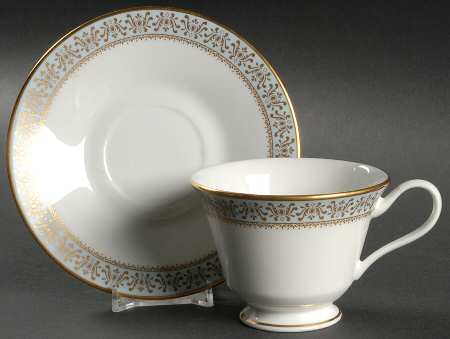 Eloquence Footed Cup & Saucer Set by Oxford (Div of Lenox)