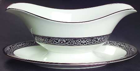Evening Mood Gravy Boat with Attached Underplate by Oxford (Div of Lenox)