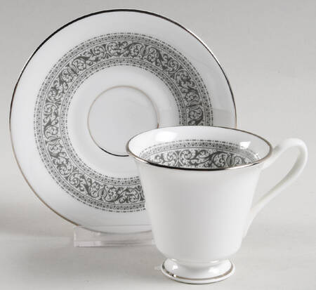 Filigree Footed Demitasse Cup & Saucer Set