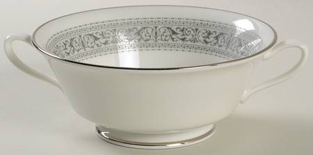 Filigree Footed Cream Soup Bowl