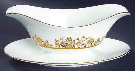 Golden Dawn Gravy Boat with Attached Underplate