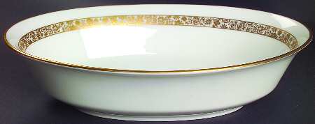 Golden Glen 10" Oval Vegetable Bowl
