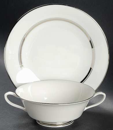 Lexington Footed Cream Soup Bowl & Saucer Set
