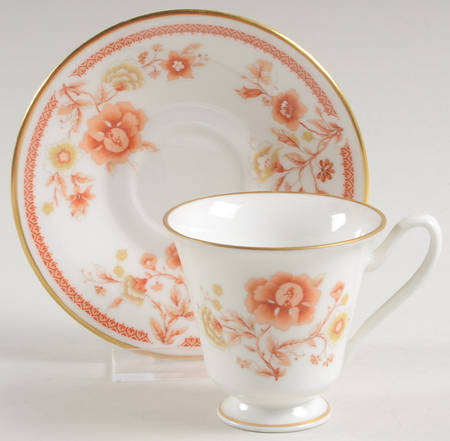 Lotus Garden Footed Demitasse Cup & Saucer Set by Oxford (Div of Lenox)