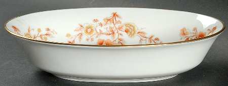 Lotus Garden 8" Oval Vegetable Bowl