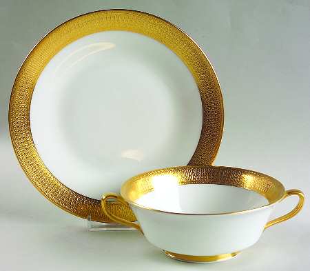 Maldon Footed Cream Soup Bowl & Saucer Set