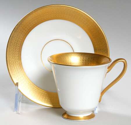 Maldon Footed Demitasse Cup & Saucer Set