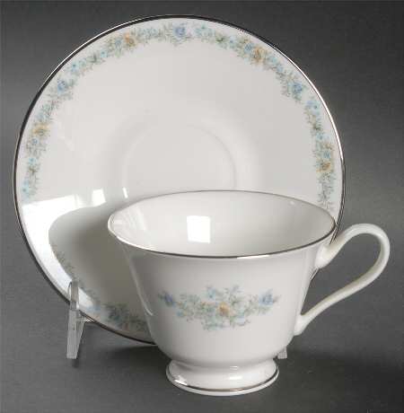 May Morn Footed Cup & Saucer Set by Oxford (Div of Lenox)