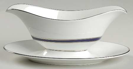 Marquesa Gravy Boat with Attached Underplate by Oxford (Div of Lenox)