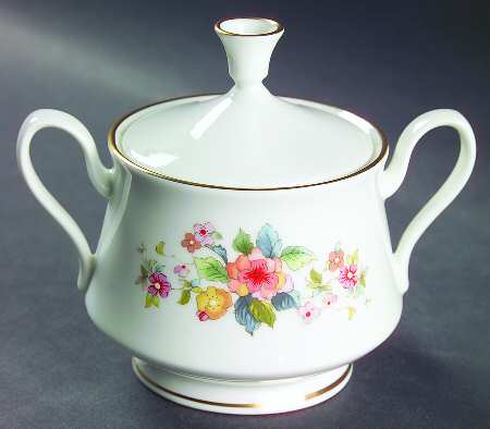 Ming Blossom Sugar Bowl & Lid