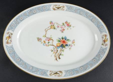 Ming Blossom 13" Oval Serving Platter
