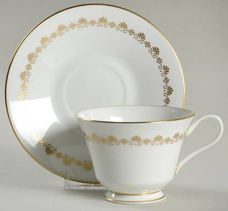 Milburne Footed Cup & Saucer Set by Oxford (Div of Lenox)