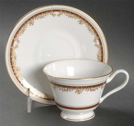 Palace Court Footed Cup & Saucer Set by Oxford (Div of Lenox)