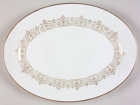 Petit Point 13" Oval Serving Platter by Oxford (Div of Lenox)