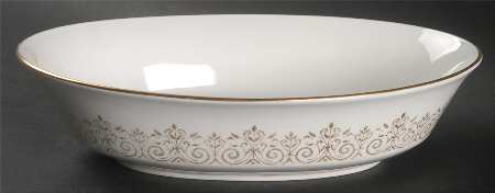 Petit Point 10" Oval Vegetable Bowl by Oxford (Div of Lenox)