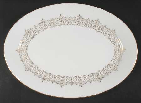 Petit Point 16" Oval Serving Platter