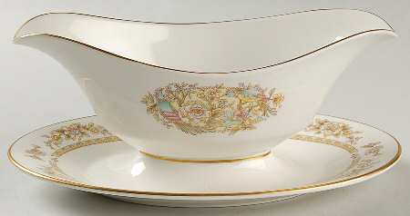 Song Birds Gravy Boat with Attached Underplate