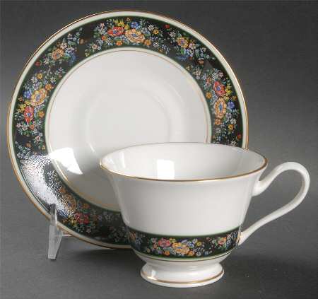 Sutton Place Footed Cup & Saucer Set by Oxford (Div of Lenox)