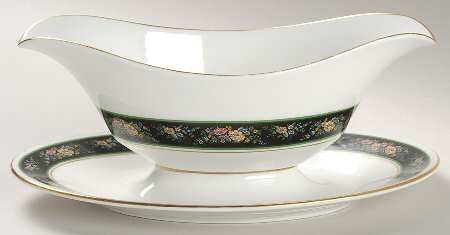 Sutton Place Gravy Boat with Attached Underplate by Oxford (Div of Lenox)
