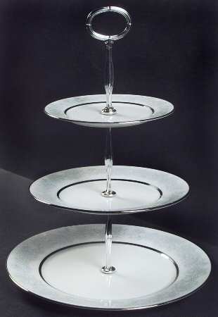 Twilight Dell 13 7/8"-14 1/4" 3-Tiered Serving Tray(DP,SP,BB) HC