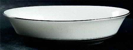 White Echo 8" Oval Vegetable Bowl
