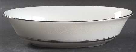 White Echo 10" Oval Vegetable Bowl